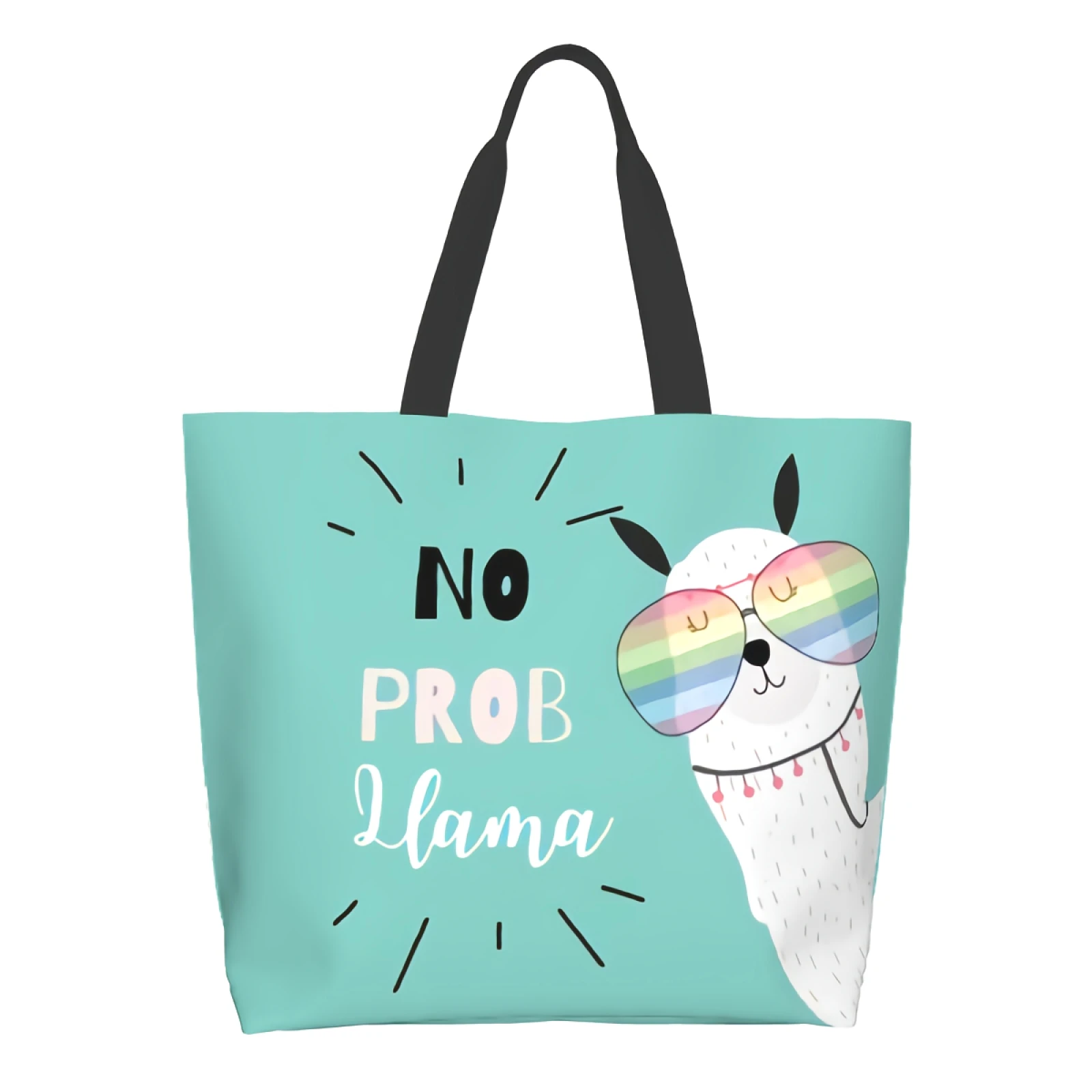 No Prob Llama Shopping Bag Reusable Lama Alpaca Tote Bag Cute Animal Shoulder Bag Casual Lightweight Large Capacity
No Prob Llama Shopping Bag Reusable Lama Alpaca Tote Bag Cute Animal Shoulder Bag Casual Lightweight Large Capacity