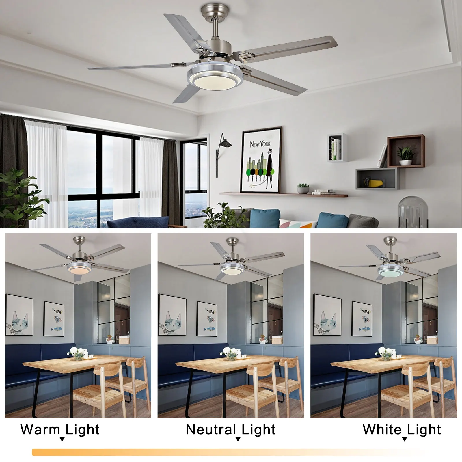 52Inch Led Ceiling Fan Lamp Lighting Fan Modern Indoor Decorate 5 Blades Ceiling Fan With Remote Control Chandelier Fan
52Inch Led Ceiling Fan Lamp Lighting Fan Modern Indoor Decorate 5 Blades Ceiling Fan With Remote Control Chandelier Fan