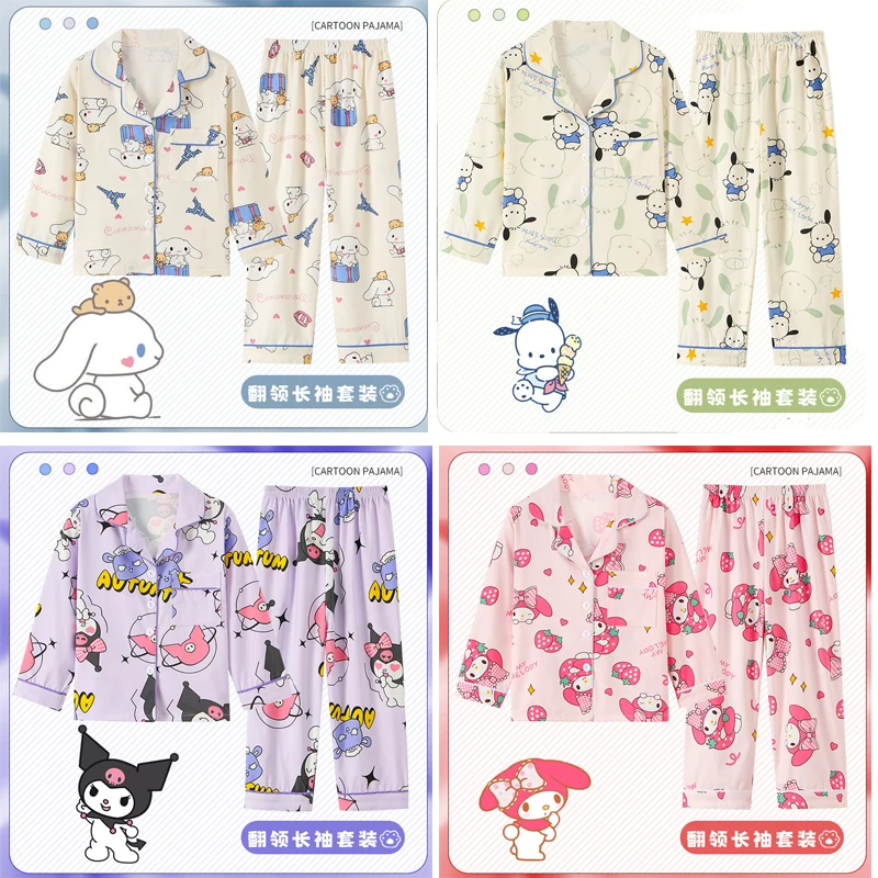 Sanrio Kids Pajamas Set Pochacco Cinnamoroll Melody Kuromi Cartoon Loungewear Set Cute Nightwear Anime Loungewear Suit Girl Gift
Sanrio Kids Pajamas Set Pochacco Cinnamoroll Melody Kuromi Cartoon Loungewear Set Cute Nightwear Anime Loungewear Suit Girl Gift
