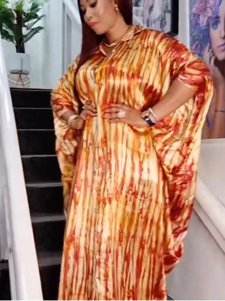 

Африканское платье Boubou 2022, Африканский принт, одежда Дашики, африканские женщины, рукав летучая мышь, длинное платье с рукавом до локтя, афри...