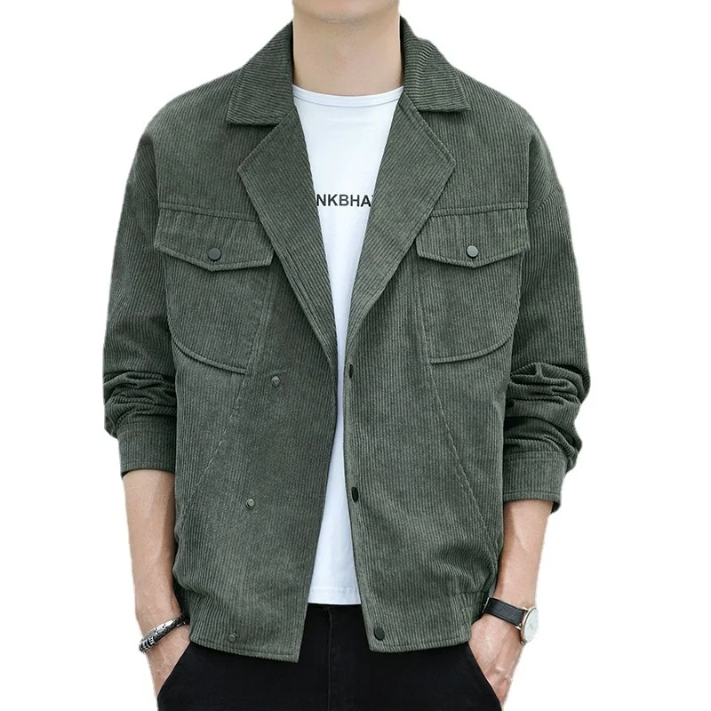 Autumn New Corduroy Jacket Coat Men's Fashion Casual Jacket Loose Top Men's Solid Color Slim Casual Jacket Wear
Autumn New Corduroy Jacket Coat Men's Fashion Casual Jacket Loose Top Men's Solid Color Slim Casual Jacket Wear