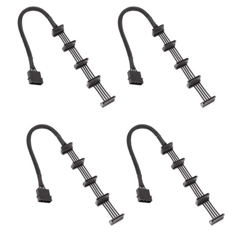 High Quality Practical Durable PC Server 4 Pins IDE Molex1 To 5 SATA Power Cable Adapter Splitter Cables 18AWG 40Cm
High Quality Practical Durable PC Server 4 Pins IDE Molex1 To 5 SATA Power Cable Adapter Splitter Cables 18AWG 40Cm