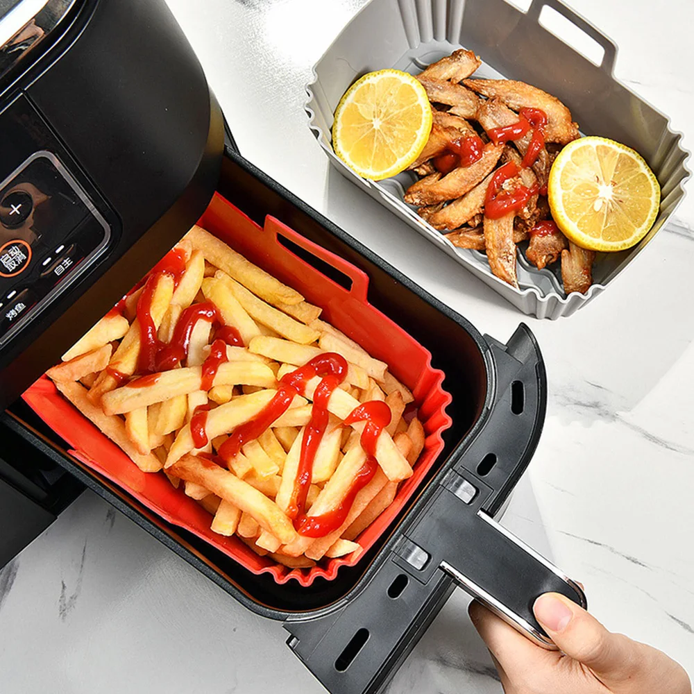 1Pc Silicone Air Fryers Oven Baking Tray Pizza Fried Chicken Airfryer Silicone Basket Reusable Airfryer Pan Liner Accessories
1Pc Silicone Air Fryers Oven Baking Tray Pizza Fried Chicken Airfryer Silicone Basket Reusable Airfryer Pan Liner Accessories