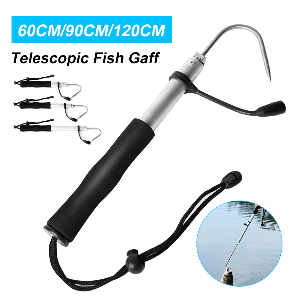 60cm/90cm/120cm Telescopic Fish Gaff Stainless Steel Hook Ice Sea Fishing Spear Hook Aluminum Alloy Rod for Saltwater Ice Boat
60cm/90cm/120cm Telescopic Fish Gaff Stainless Steel Hook Ice Sea Fishing Spear Hook Aluminum Alloy Rod for Saltwater Ice Boat