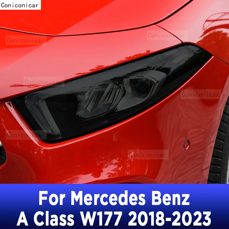 

2 Pcs Performance Car Headlight Protective Film Front Light TPU Sticker For Mercedes Benz A Class W177 2018-2023 Accessories