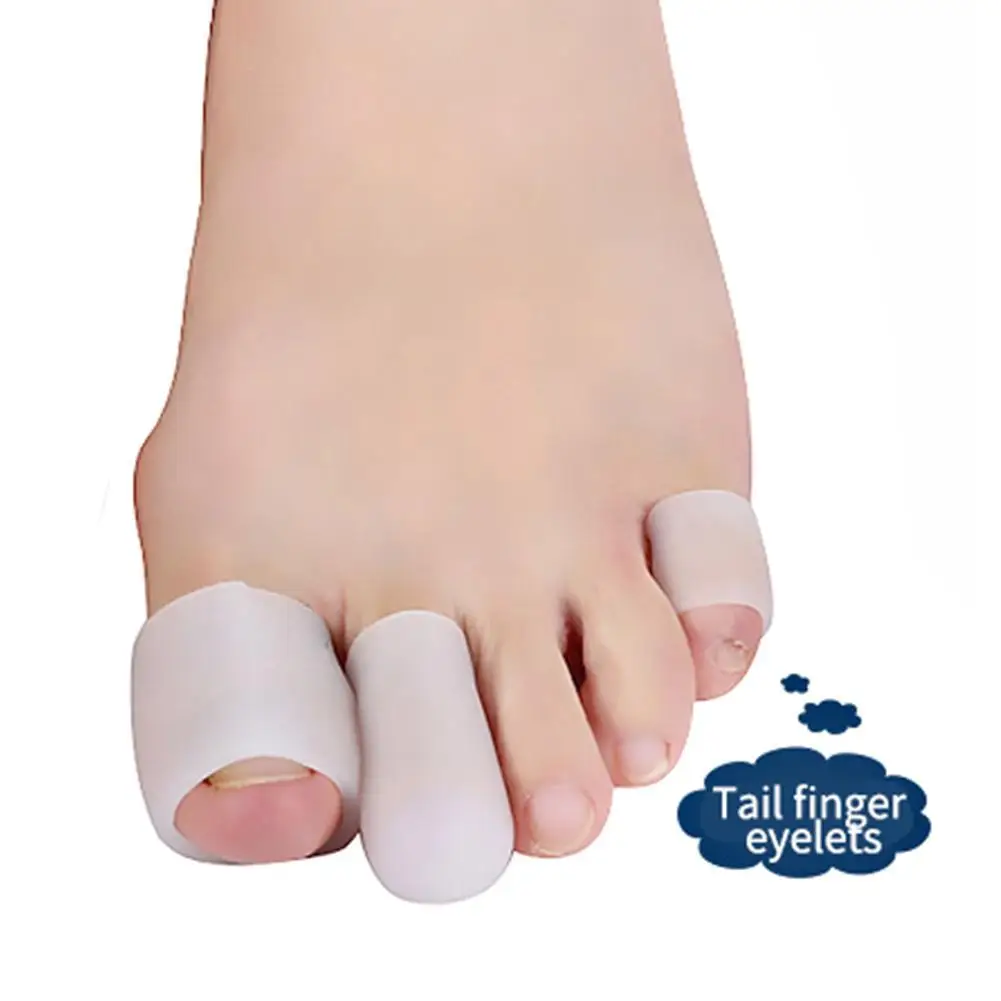 

1pair Corn Toe Covers White Silicone Relief Pain Protector Correction Brace Bunion Gel Finger Hammer Toe A3D4