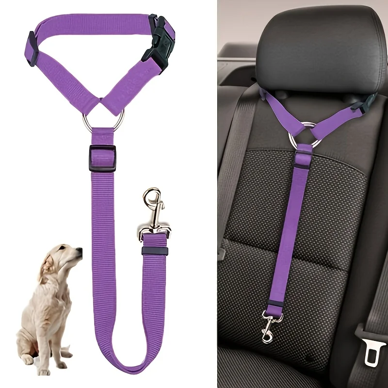 Solid Color 2 In 1 Pet Car Seat Belt Nylon Lead Leash Backseat Safety Belt Adjustable For Dog & Cat
Solid Color 2 In 1 Pet Car Seat Belt Nylon Lead Leash Backseat Safety Belt Adjustable For Dog & Cat