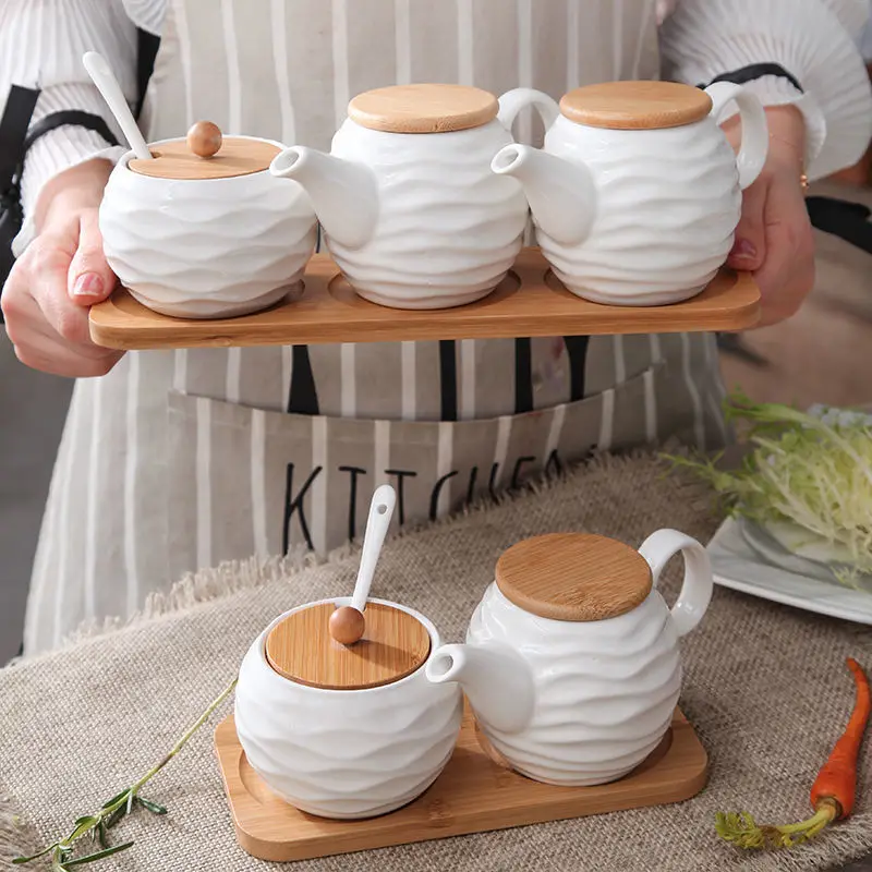 Jars Jug With Box Ceramic Kitchen Bowl Tray. Accessories Set Oil Storage Spice Lid Spice Table Container Coffee And Sugar Bamboo
Jars Jug With Box Ceramic Kitchen Bowl Tray. Accessories Set Oil Storage Spice Lid Spice Table Container Coffee And Sugar Bamboo