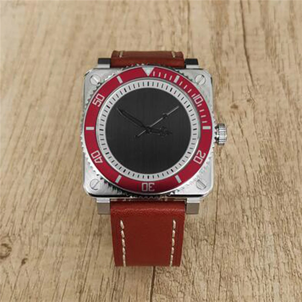 New 42mm Square Men Mechanical Watch Simple SUB Case+Leather Strap Sapphire Glass Japan NH35 Movement
New 42mm Square Men Mechanical Watch Simple SUB Case+Leather Strap Sapphire Glass Japan NH35 Movement