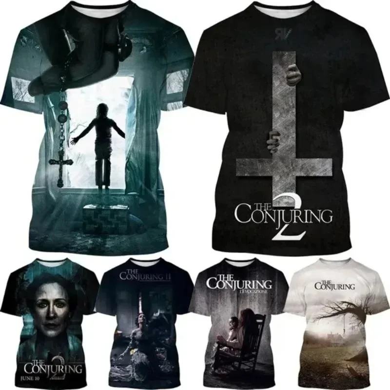 Movies The Conjuring Poster 3D T-shirt Men's and Women's Fashion Creativity Casual Horror Movie Printed Short Sleeves Halloween
Movies The Conjuring Poster 3D T-shirt Men's and Women's Fashion Creativity Casual Horror Movie Printed Short Sleeves Halloween