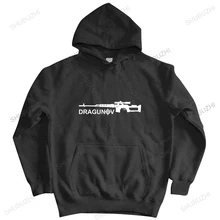 cotton fall hoodies mens brand zipper Dragunov One Shot One Kill Russian Sniper Rifle hoodie in black male fashion hooded coat