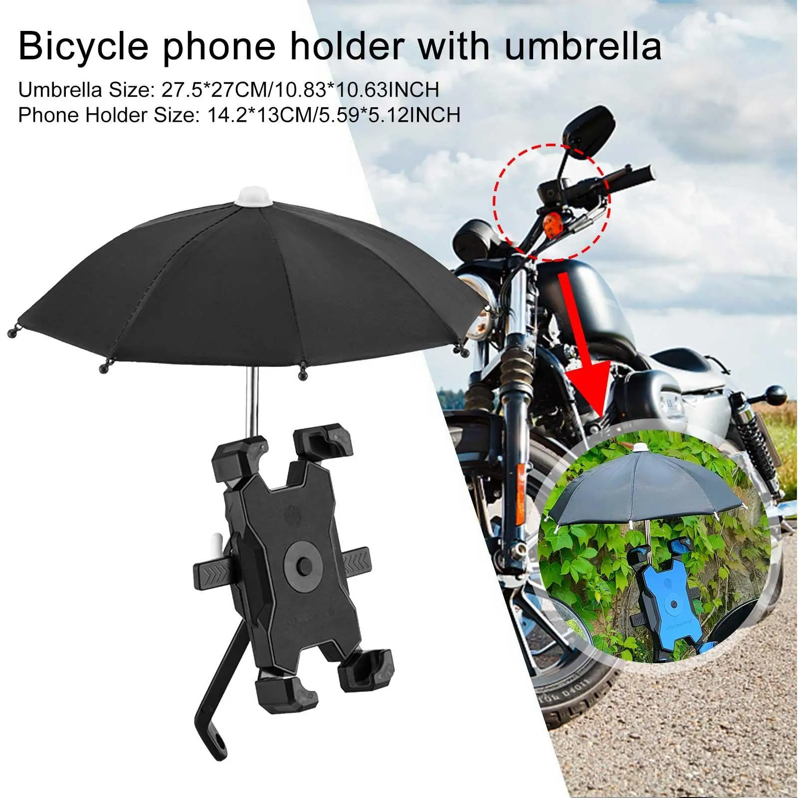 1 Set Motorcycle Phone Holder With Mini Sunshade Umbrella Bicycle Decoration Accessories
1 Set Motorcycle Phone Holder With Mini Sunshade Umbrella Bicycle Decoration Accessories