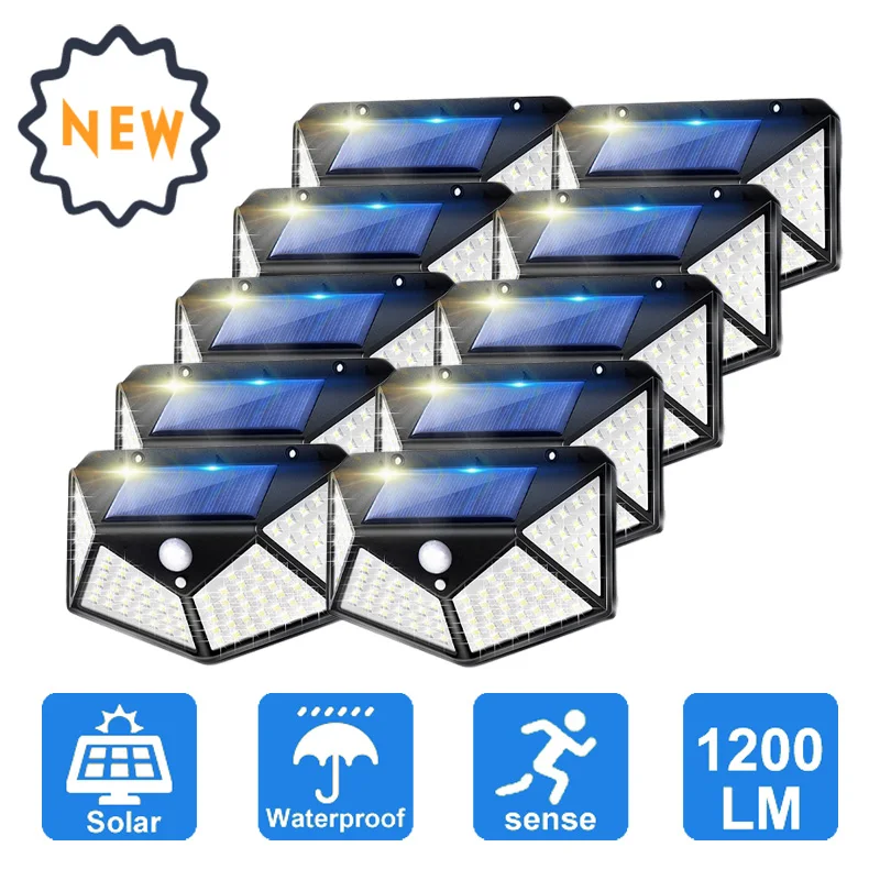 Outdoor 100 LED Solar Sensor Motion Light 3 Modes Outdoor Solar Wireless Lamp IP65 Waterproof Wall Lights Newest Solar Lights
Outdoor 100 LED Solar Sensor Motion Light 3 Modes Outdoor Solar Wireless Lamp IP65 Waterproof Wall Lights Newest Solar Lights