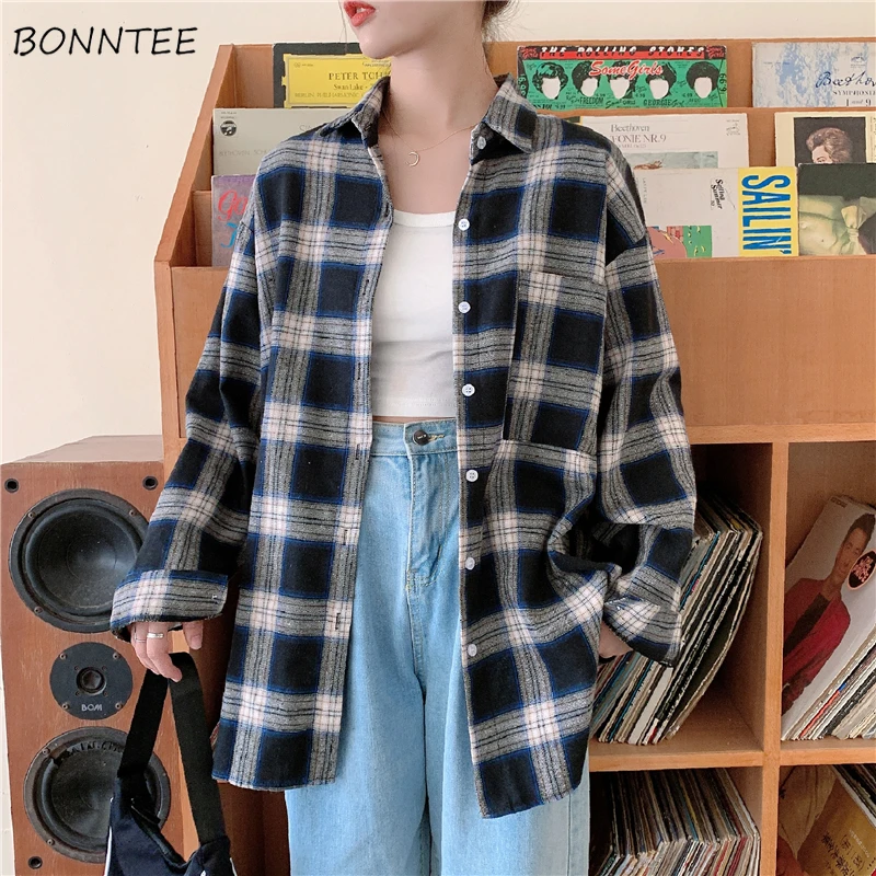 Long Sleeve Shirts Women Plaid Autumn Vintage Korean Style Harajuku Baggy Casual Simple Female Trendy Oversize S-5XL Streetwear
Long Sleeve Shirts Women Plaid Autumn Vintage Korean Style Harajuku Baggy Casual Simple Female Trendy Oversize S-5XL Streetwear