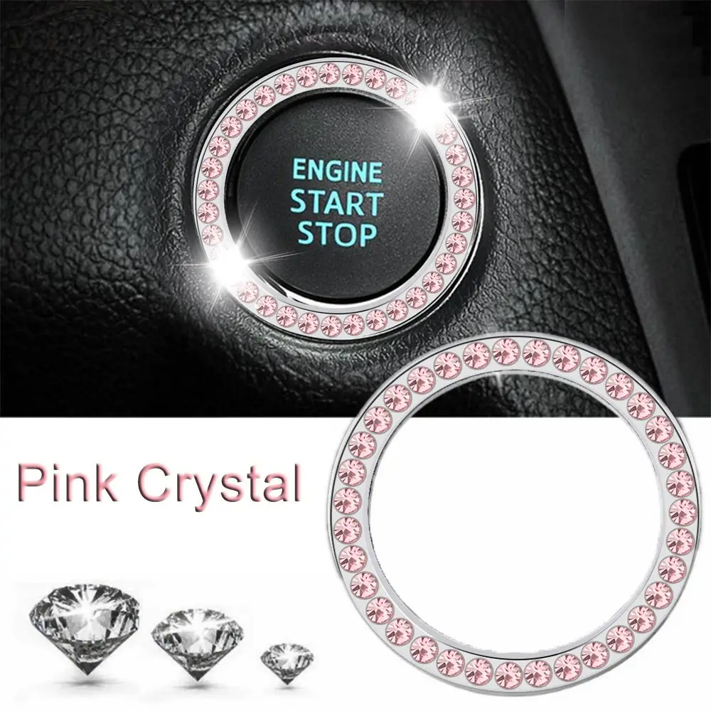 New Pink Circle Trim Practical Car Button Diamond Ring Decorative Accessories Start Switch
New Pink Circle Trim Practical Car Button Diamond Ring Decorative Accessories Start Switch