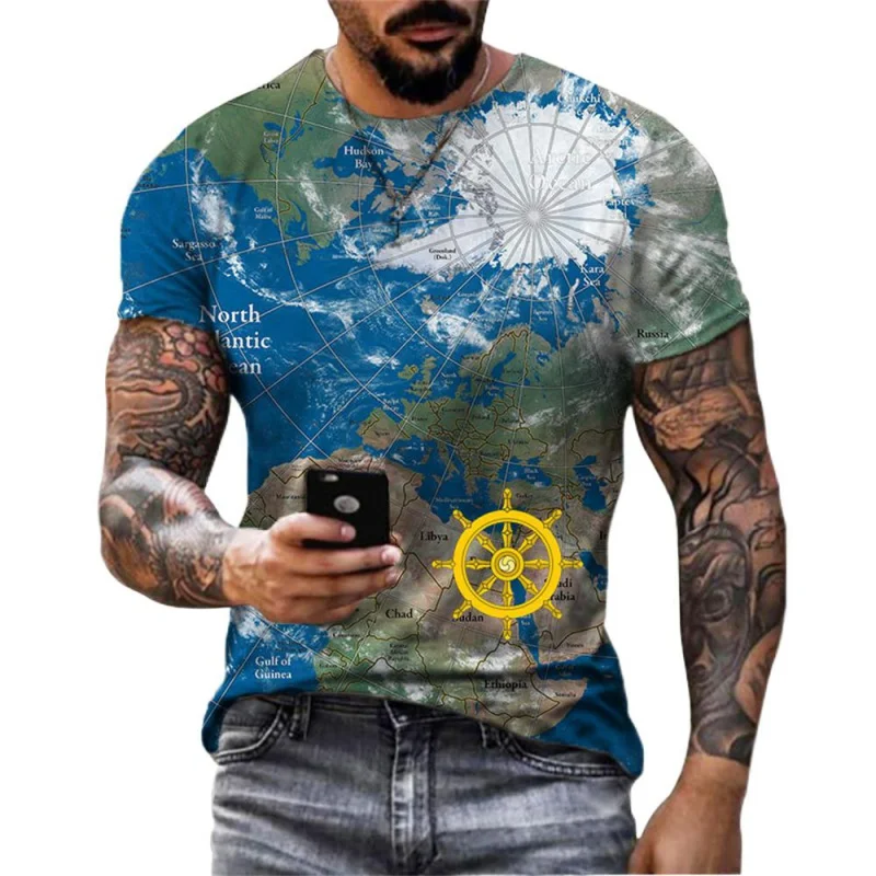 Summer Vintage Men T-shirt Short Sleeve O-neck 3D Anchor Printing Tee Shirt Oversized Clothing Casual Streetwear Comfortable Top
Summer Vintage Men T-shirt Short Sleeve O-neck 3D Anchor Printing Tee Shirt Oversized Clothing Casual Streetwear Comfortable Top