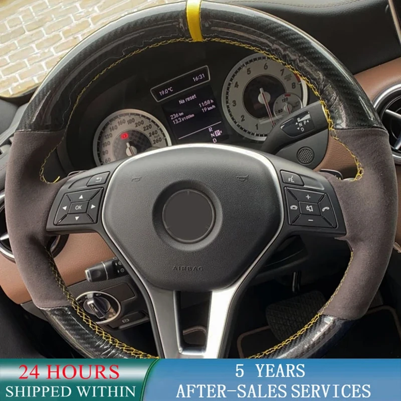 Customized Car Steering Wheel Cover Carbon fiber For Mercedes Benz W176 W246 C-Class W204 C117 C218 X218 W212 C207 A207 X156
Customized Car Steering Wheel Cover Carbon fiber For Mercedes Benz W176 W246 C-Class W204 C117 C218 X218 W212 C207 A207 X156