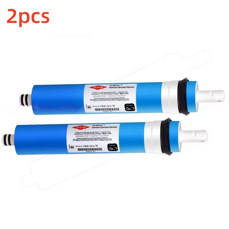 

2pcs 75 gpd water filter for Dow Filmtec reverse osmosis membrane BW60-1812-75 f water filter