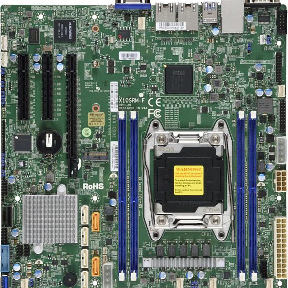 

X10SRM-F Industrial Package Motherboard For Supermicro Single-channel Server 2011-pin Micro-ATX 10 SATA3 E5-1600 E5-2600 C612