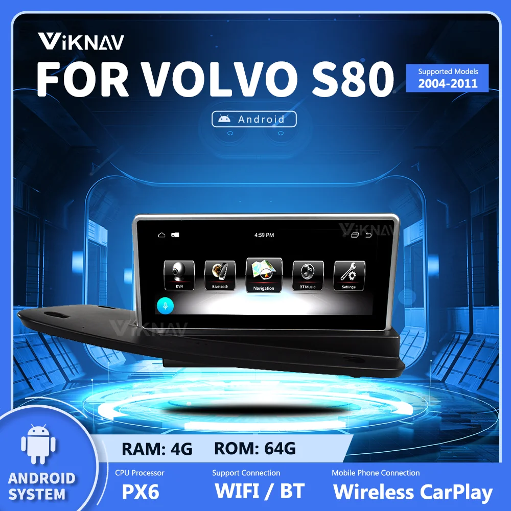 Автомагнитола на Android для Volvo S80 2004-2011 1080P, HD-навигация, GPS, управление рулевым колесом, DVD, мультимедиа
Автомагнитола на Android для Volvo S80 2004-2011 1080P, HD-навигация, GPS, управление рулевым колесом, DVD, мультимедиа