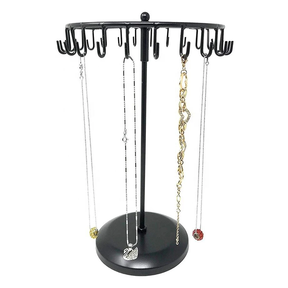 Jewelry Rotating Ring Display Holder Organizer Necklace Stand Rack 23 Hooks Metal Shelf Organizer Home Goods Jewelry Holder
Jewelry Rotating Ring Display Holder Organizer Necklace Stand Rack 23 Hooks Metal Shelf Organizer Home Goods Jewelry Holder