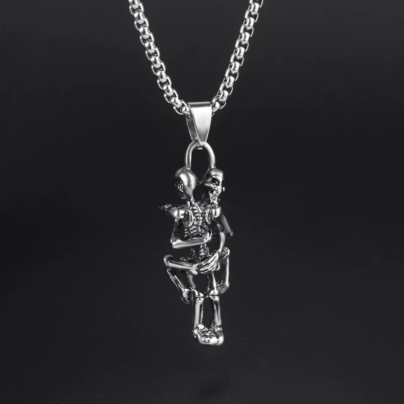 Infinity Love Couple Skulls Lover Hug Chain Pendant Necklace Skulls Hug Skeleton Necklace Skeleton Choker Witchy 90s Jewelry
Infinity Love Couple Skulls Lover Hug Chain Pendant Necklace Skulls Hug Skeleton Necklace Skeleton Choker Witchy 90s Jewelry