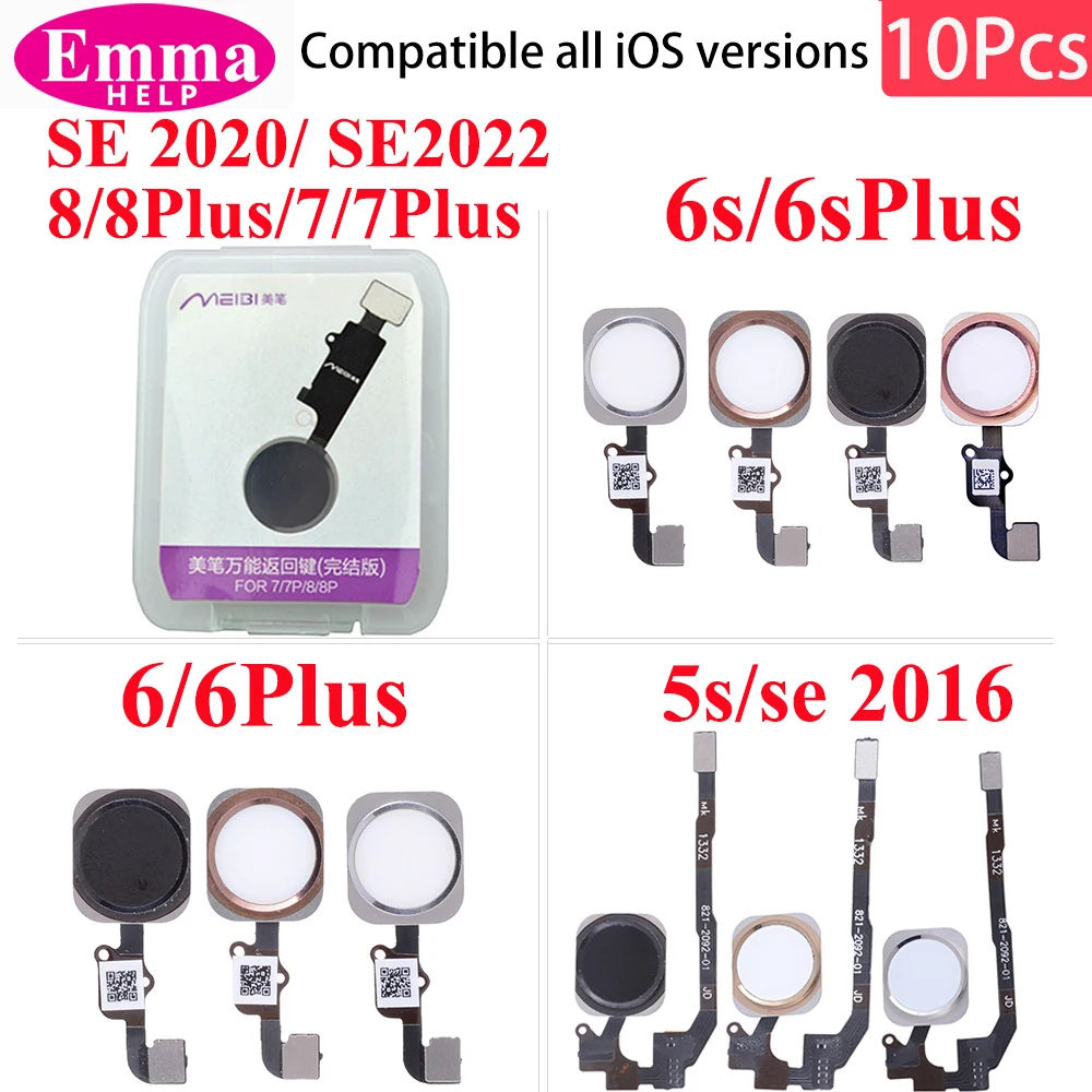 10pcs,Home Button for iPhone 8 7 Plus 6 6s 5s SE 2022 With Flex Cable Main Key Return Functions No Fingerprint Sensor Touch ID
10pcs,Home Button for iPhone 8 7 Plus 6 6s 5s SE 2022 With Flex Cable Main Key Return Functions No Fingerprint Sensor Touch ID