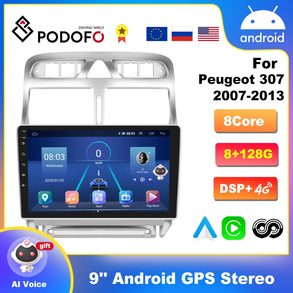 Podofo Car Radio Android Gps Navigation Player For Peugeot 307 2007-2013 Multimedia Stereo WiFi Video 2 DIN CarPlay Autoradio
Podofo Car Radio Android Gps Navigation Player For Peugeot 307 2007-2013 Multimedia Stereo WiFi Video 2 DIN CarPlay Autoradio