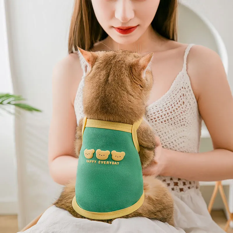 Cat summer cool sling three bears small dog hairless cat puppet pet two feet spring vest cat clothes
Cat summer cool sling three bears small dog hairless cat puppet pet two feet spring vest cat clothes