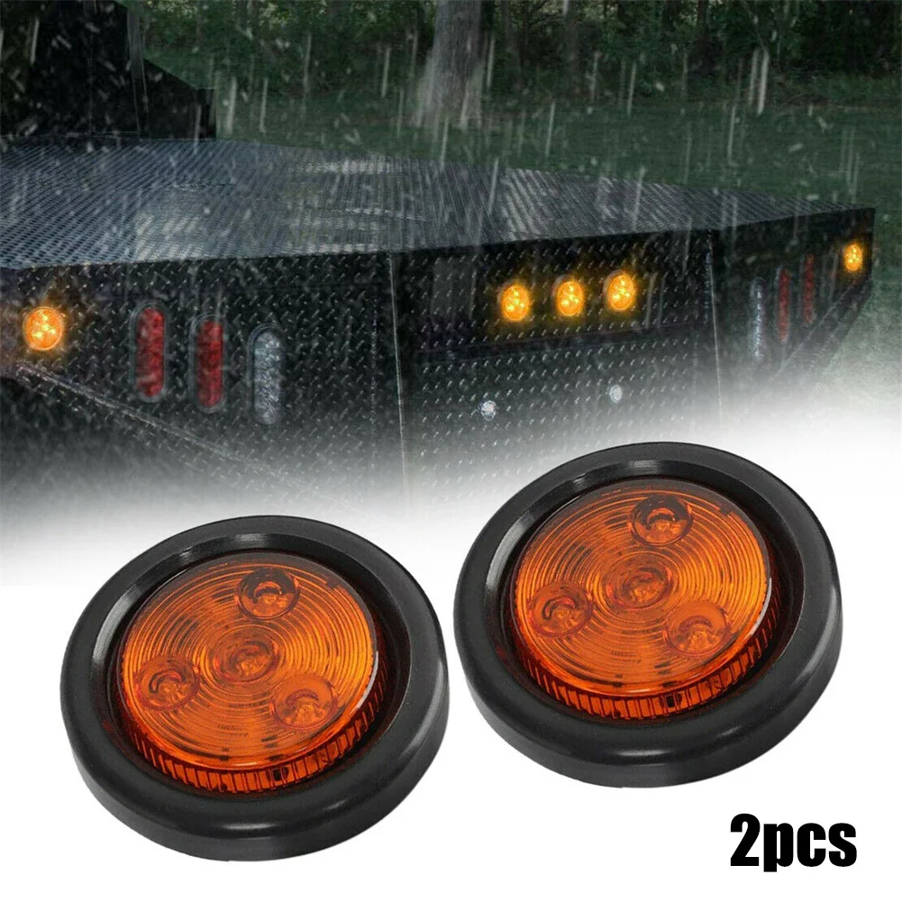 2pcs/set Amber 2inch 4LED Round Truck Trailer Side Marker Clearance Light W/ Grommet Car Light Accessories
2pcs/set Amber 2inch 4LED Round Truck Trailer Side Marker Clearance Light W/ Grommet Car Light Accessories