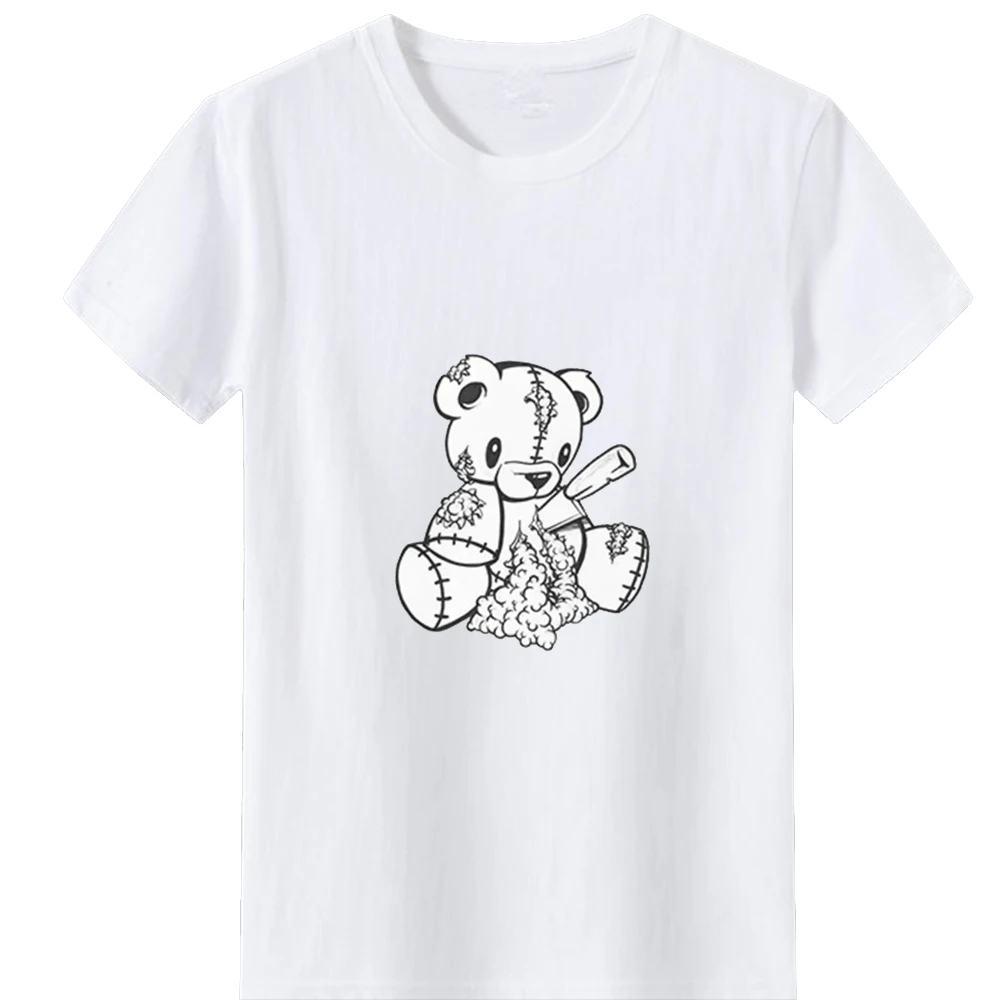 Bear T Shirt Women Aesthetic Gothic Pattern Printed Tshirts for Women Casual Short Sleeve T-shirt Femme Loose Top
Bear T Shirt Women Aesthetic Gothic Pattern Printed Tshirts for Women Casual Short Sleeve T-shirt Femme Loose Top