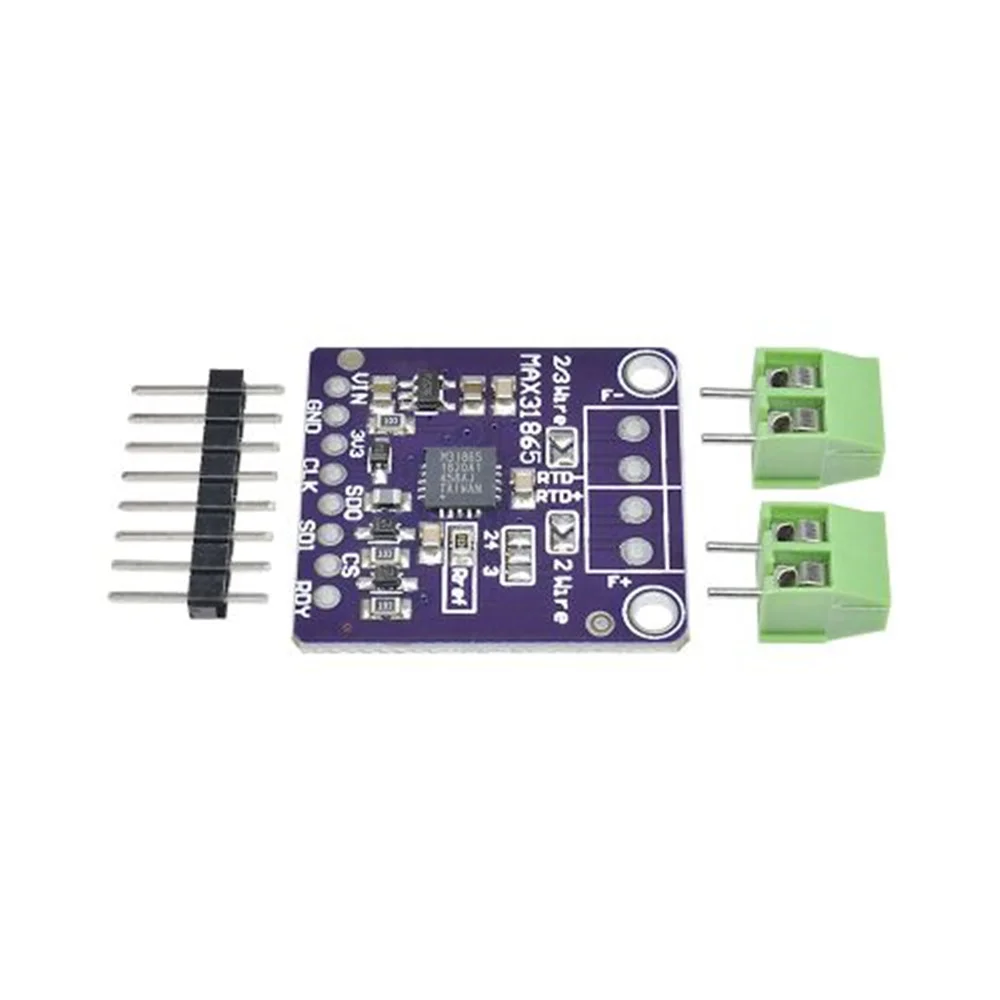 MAX31865 PT100 to PT1000 RTD-to-Digital Converter Board Temperature Thermocouple Sensor Amplifier Module 3.3V/5V For Arduino
MAX31865 PT100 to PT1000 RTD-to-Digital Converter Board Temperature Thermocouple Sensor Amplifier Module 3.3V/5V For Arduino