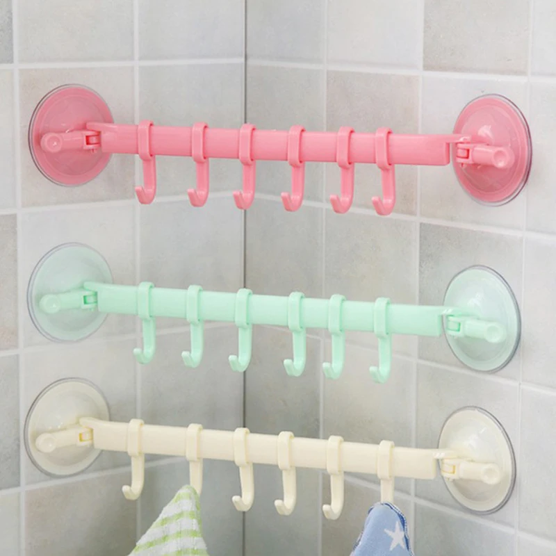 Adjustable 6 Hooks Double Suction Cup Towel Hanger Rack Hanging Shelves Holders Lock Type Sucker Bathroom Hook Organizer
Adjustable 6 Hooks Double Suction Cup Towel Hanger Rack Hanging Shelves Holders Lock Type Sucker Bathroom Hook Organizer