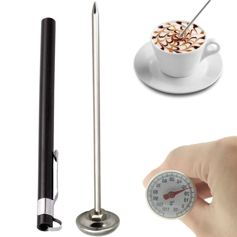

1PC Stainless Steel Probe Thermometer Instant Read mechanical Kitchen Food Cooking Milk Coffee Meat BBQ Safely Tools