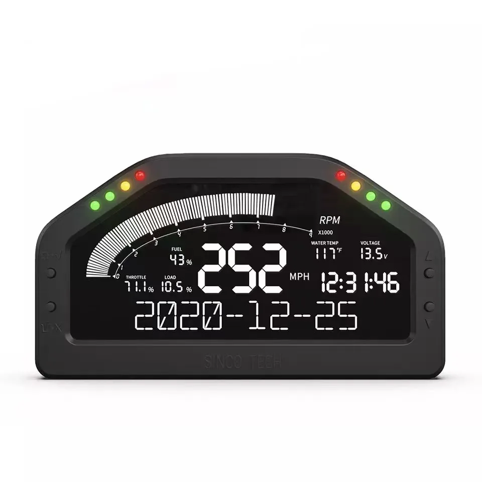 New Multi-Function Race Dash Panels LCD Display Dashboard OBDll Bluetooth Connection 7 Colors Screen Racing Gaug
New Multi-Function Race Dash Panels LCD Display Dashboard OBDll Bluetooth Connection 7 Colors Screen Racing Gaug