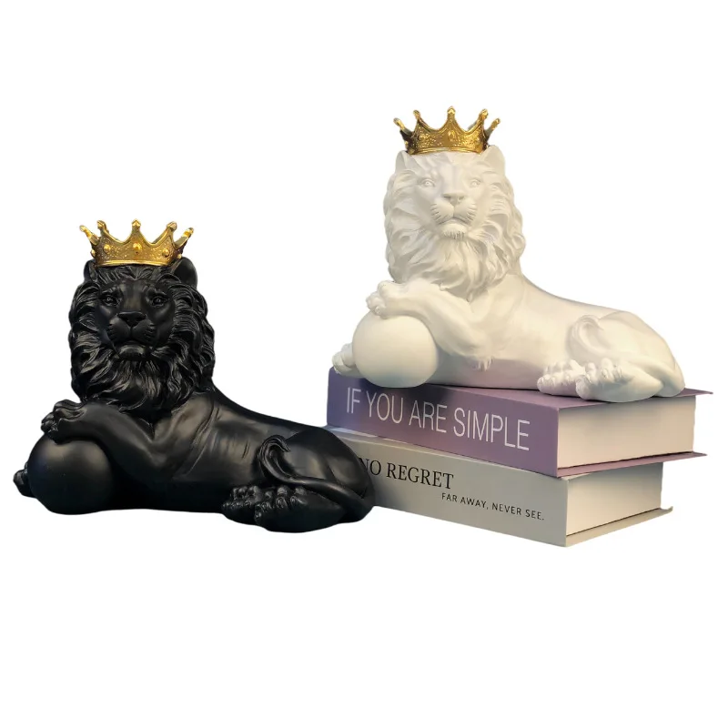 European crown lion ornaments resin crafts creative home office porch decoration
European crown lion ornaments resin crafts creative home office porch decoration