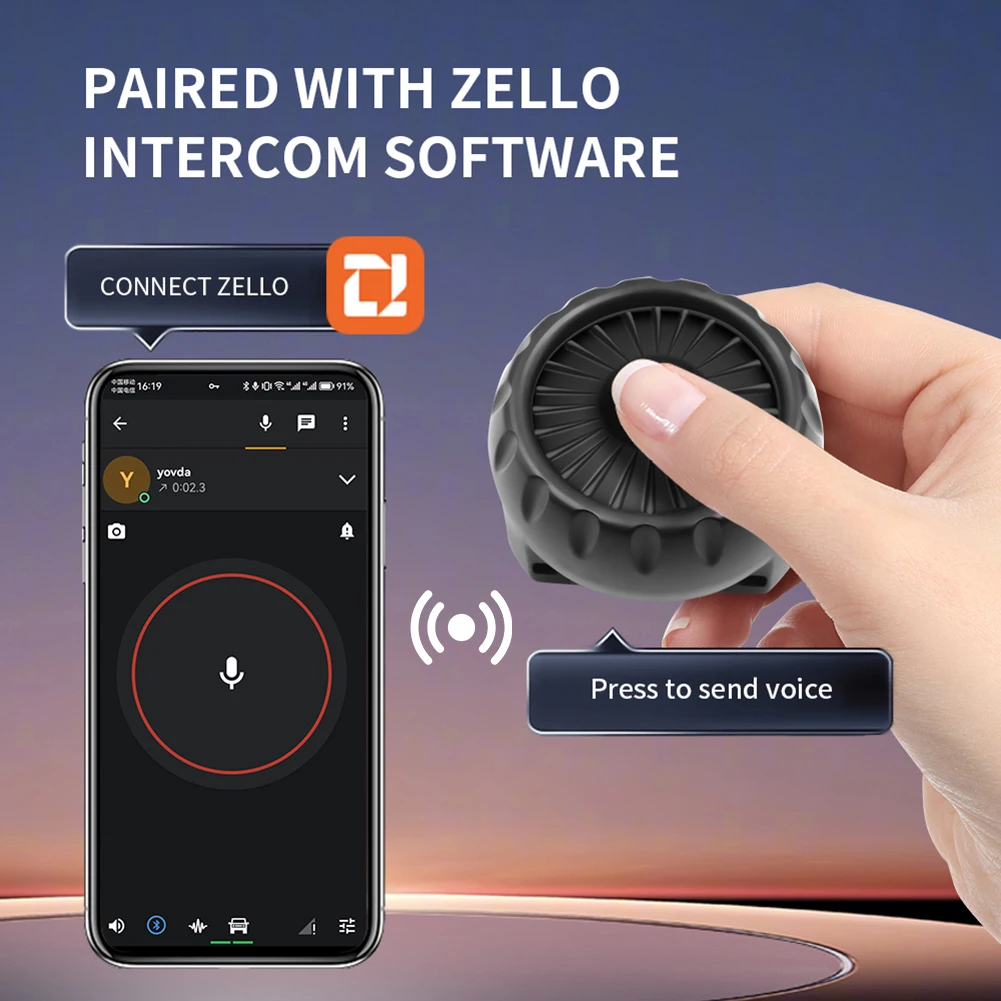 Hands-Free Ptt Walkie Talkie Button Bluetooth Wireless Microphone Speaker with Strap Handheld for iOS Android Phone for ZELLO
Hands-Free Ptt Walkie Talkie Button Bluetooth Wireless Microphone Speaker with Strap Handheld for iOS Android Phone for ZELLO