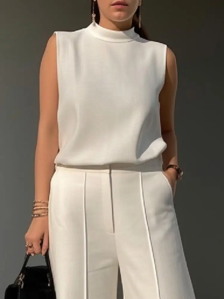 Uoozee 2023 New Female Stylish Solid Color Half Turtleneck Vest Tops Summer Causal Going Out Sleeveless T-Shirts For Women
Uoozee 2023 New Female Stylish Solid Color Half Turtleneck Vest Tops Summer Causal Going Out Sleeveless T-Shirts For Women