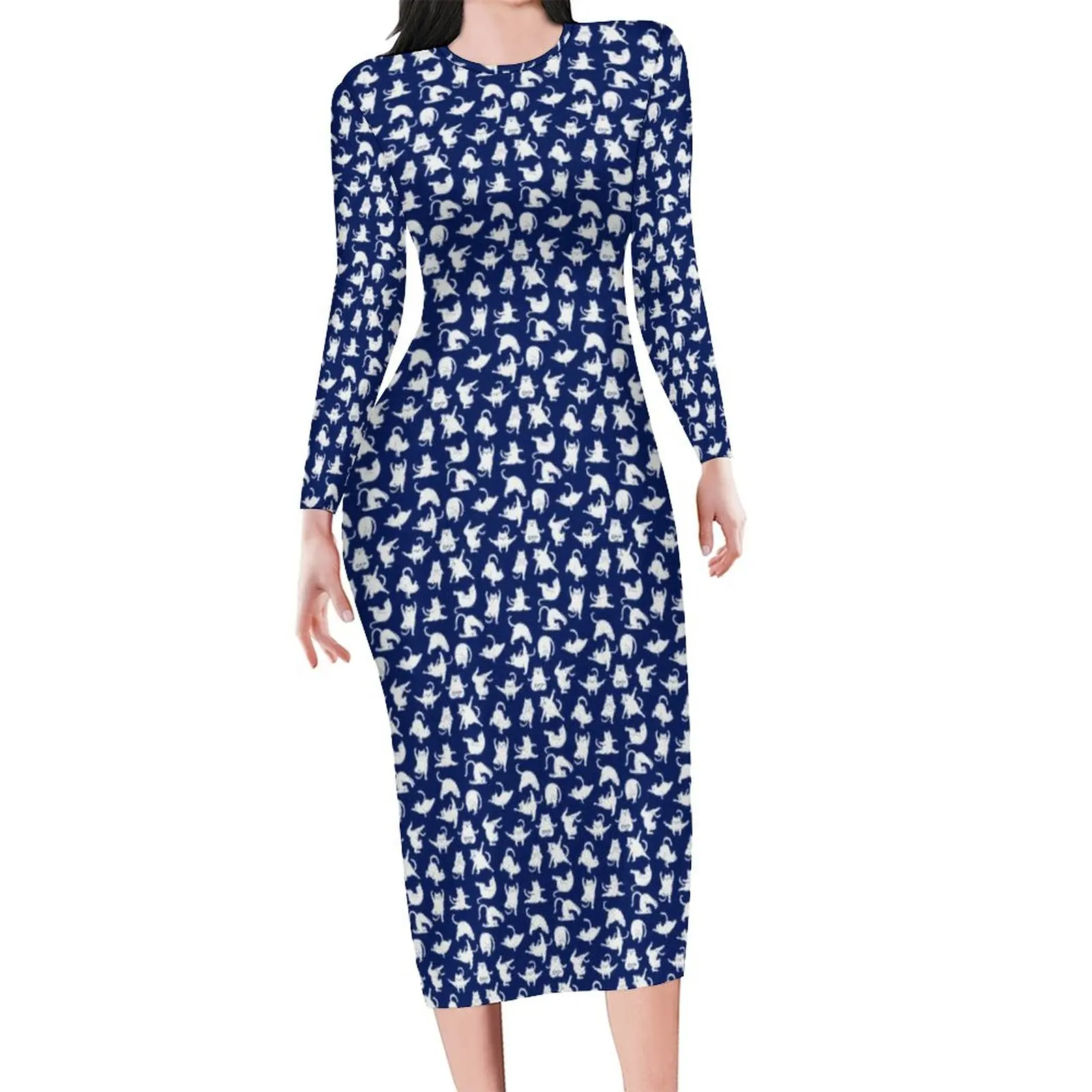 Blue Funny Cat Dress Long Sleeve Yoga Sports Street Fashion Dresses Spring Kawaii Bodycon Dress Female Custom Oversize Clothing
Blue Funny Cat Dress Long Sleeve Yoga Sports Street Fashion Dresses Spring Kawaii Bodycon Dress Female Custom Oversize Clothing