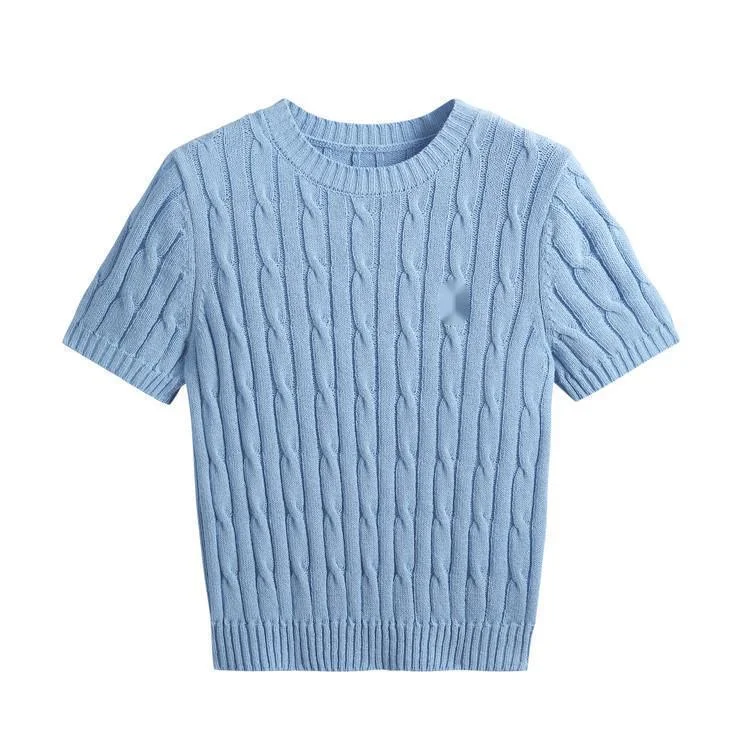 2023Fashion Commuting Leisure Pony Embroidered Sweater Women Short Sleeve T-Shirt Top Casual Spring Shirt Twist Knit Tops Female
2023Fashion Commuting Leisure Pony Embroidered Sweater Women Short Sleeve T-Shirt Top Casual Spring Shirt Twist Knit Tops Female