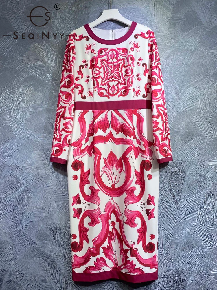 Женское винтажное платье-миди SEQINYY, элегантное модельное Повседневное платье с красным цветочным принтом Сицилия, весна-лето
Женское винтажное платье-миди SEQINYY, элегантное модельное Повседневное платье с красным цветочным принтом Сицилия, весна-лето