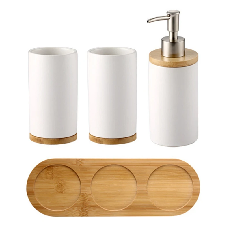 Ceramic Bathroom Accessories Set Fashion Soap Dispenser Toothbrush Holder Tumbler Ceramic Household
Ceramic Bathroom Accessories Set Fashion Soap Dispenser Toothbrush Holder Tumbler Ceramic Household