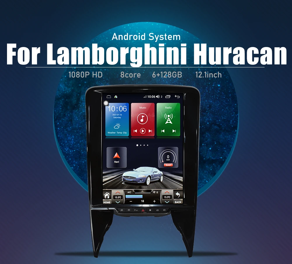 Автомагнитола 2 Din, Android, для Lamborghini, Huracan 2004-2015, GPS-навигация, видео, мультимедиа, mp3-плеер
Автомагнитола 2 Din, Android, для Lamborghini, Huracan 2004-2015, GPS-навигация, видео, мультимедиа, mp3-плеер