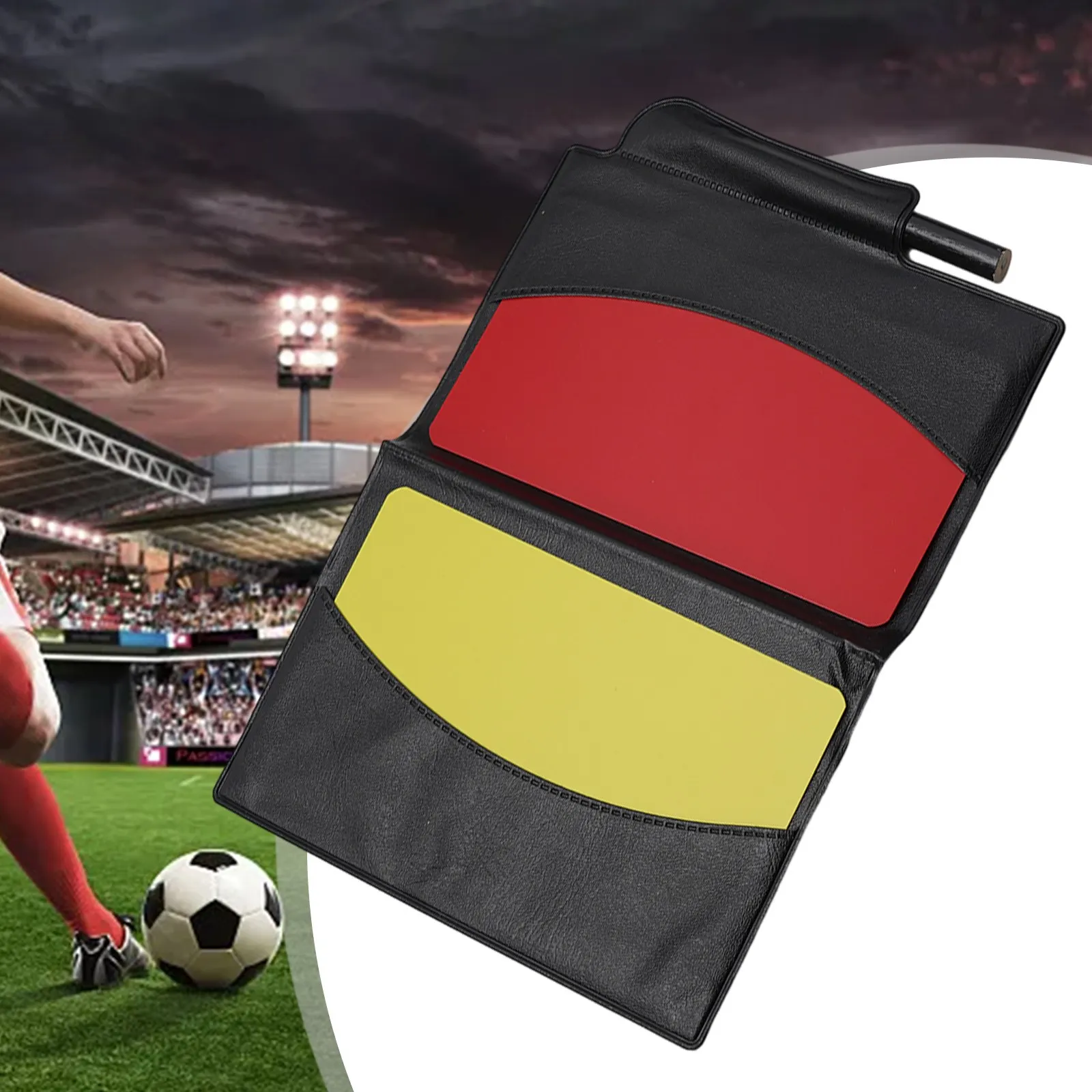 1pc Soccer Football Referee Wallet Notebook With Red Card And Yellow Card Gadget For Football Referees 11*8cm
1pc Soccer Football Referee Wallet Notebook With Red Card And Yellow Card Gadget For Football Referees 11*8cm