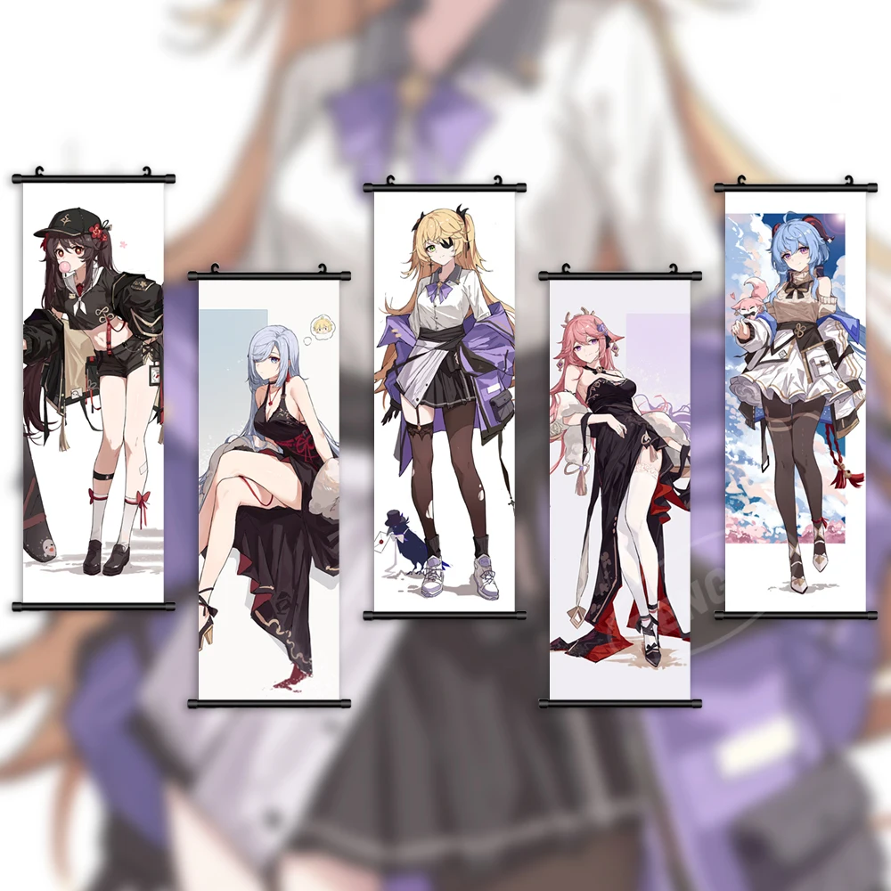 Canvas Genshin Impact Printed Kujo Sara Picture Hu Tao Wall Keqing Art Painting Kamisato Ayaka Hanging Scrolls Poster Home Decor
Canvas Genshin Impact Printed Kujo Sara Picture Hu Tao Wall Keqing Art Painting Kamisato Ayaka Hanging Scrolls Poster Home Decor