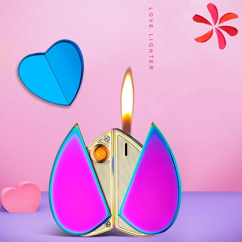 Heart Shaped Dual Gas & USB Electric Rechargable Lighter Dual Flame Butane Lighter Smoking Accessories for Weed Cute for Girls
Heart Shaped Dual Gas & USB Electric Rechargable Lighter Dual Flame Butane Lighter Smoking Accessories for Weed Cute for Girls