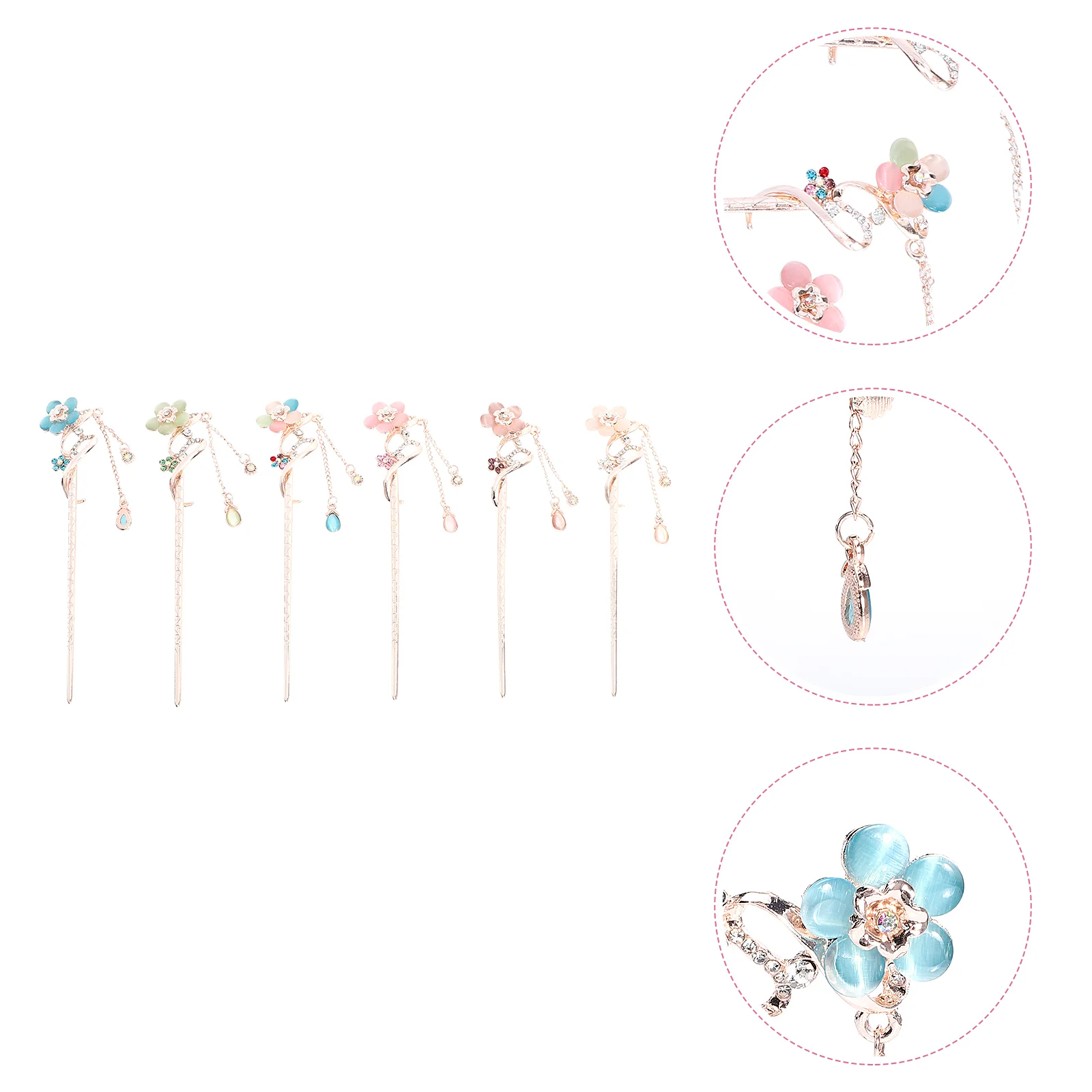 6 Pcs Small Flower Hairpin Costume Accessory Chinese Style Stick Bride Headpieces Wedding Retro Tassel DIY Vintage
6 Pcs Small Flower Hairpin Costume Accessory Chinese Style Stick Bride Headpieces Wedding Retro Tassel DIY Vintage