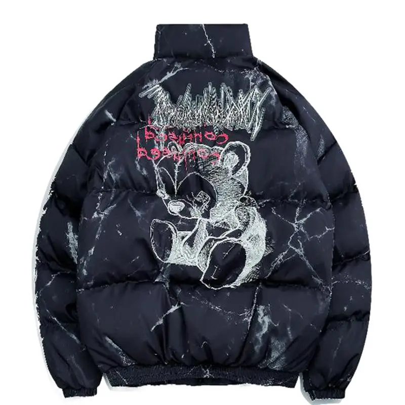 Jacket Men Cartoon Bear Print Parka Men Hip Hop Streetwear Winter Loose Thick Warm Jackets Coats Unisex
Jacket Men Cartoon Bear Print Parka Men Hip Hop Streetwear Winter Loose Thick Warm Jackets Coats Unisex