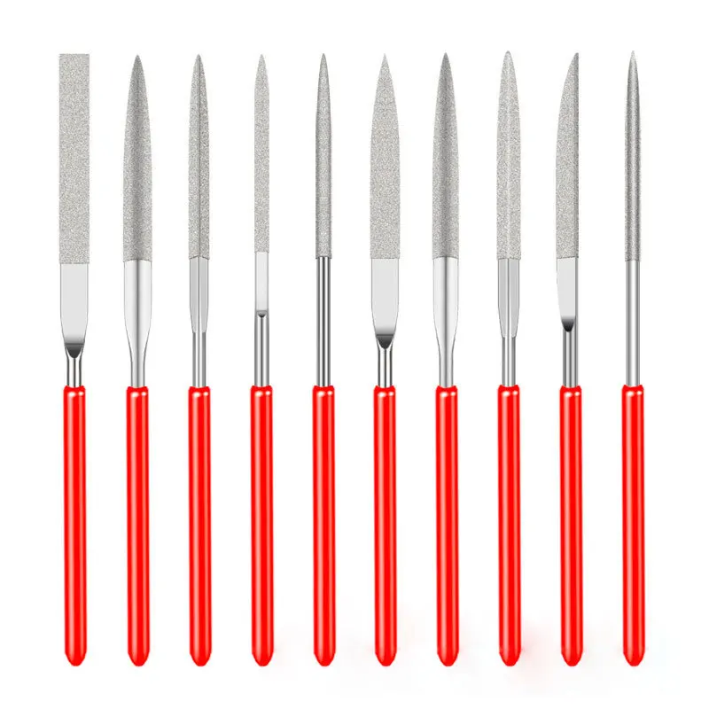 Plating 3x140mm Diamond Polishing Tools 10pcs File Craft Set Needle Double-cut For Metal Jeweler Hand Files Wood Carving Stone
Plating 3x140mm Diamond Polishing Tools 10pcs File Craft Set Needle Double-cut For Metal Jeweler Hand Files Wood Carving Stone