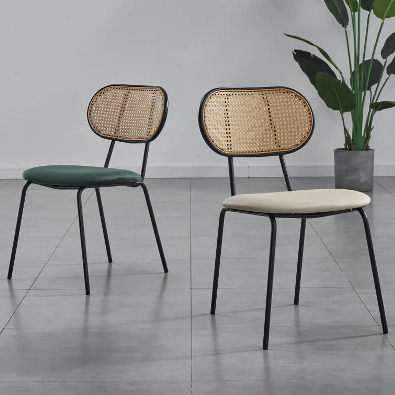 Обеденный стул виноградного плетения, простой домашний стул на спине, для ресторана, кабинета, обеденный стол, железный мягкий мешочек с растительным орнаментом 
Обеденный стул виноградного плетения, простой домашний стул на спине, для ресторана, кабинета, обеденный стол, железный мягкий мешочек с растительным орнаментом